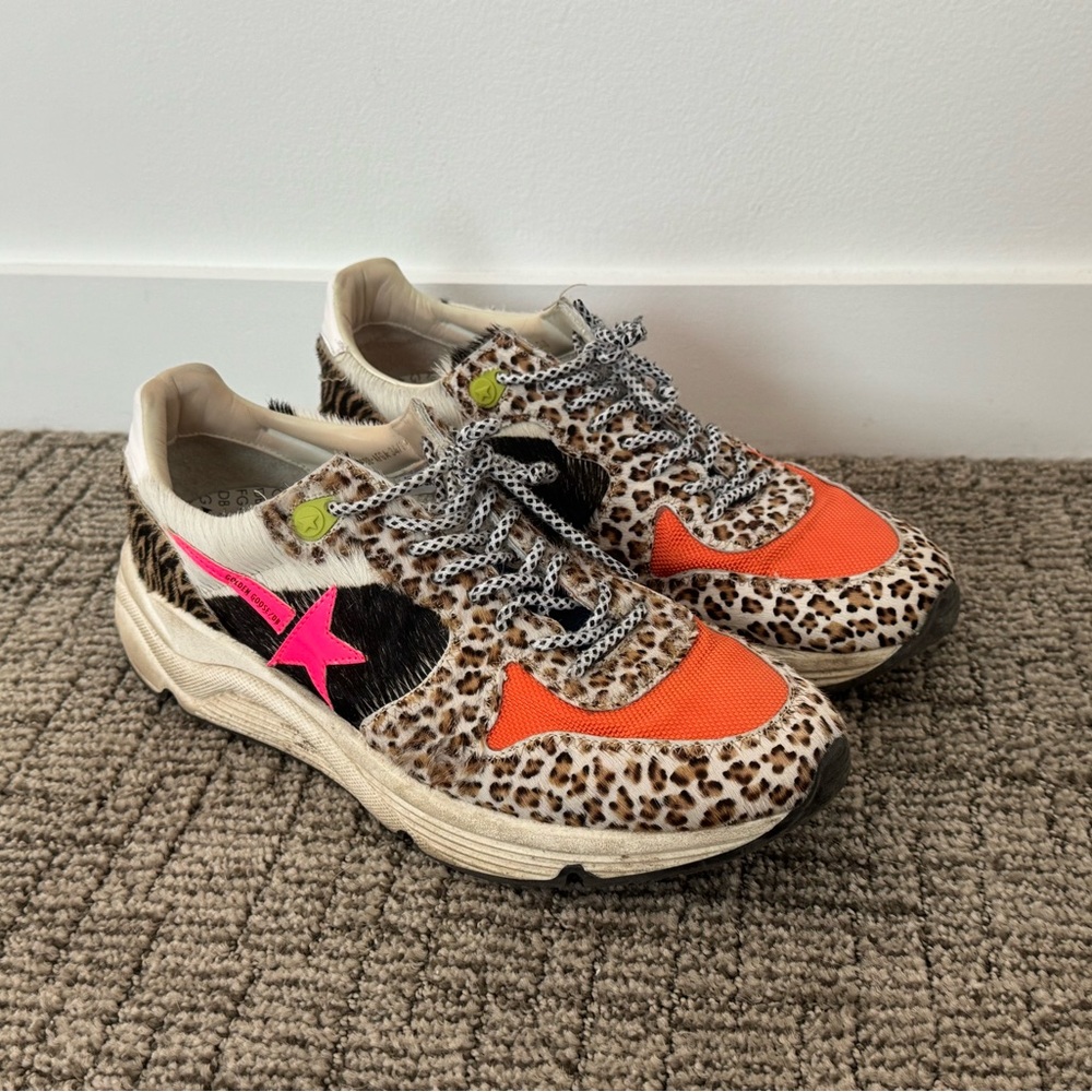 Golden Goose Cheetah Running Sneaker